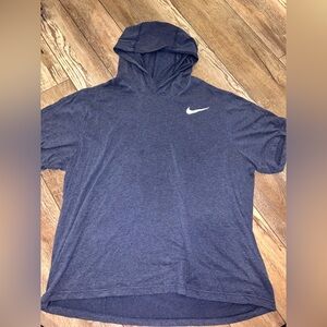 Nike Men's Navy Hooded Sweatshirt